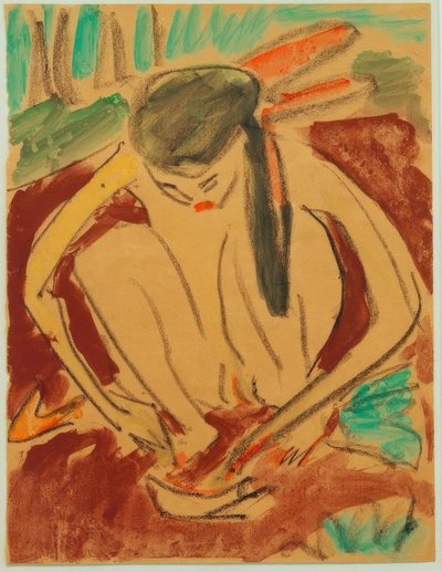 Crouching Girl by Ernst Ludwig Kirchner